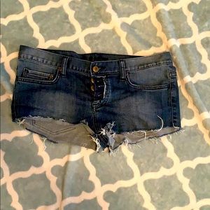 Low rise short shorts!!! Medium washed denim color